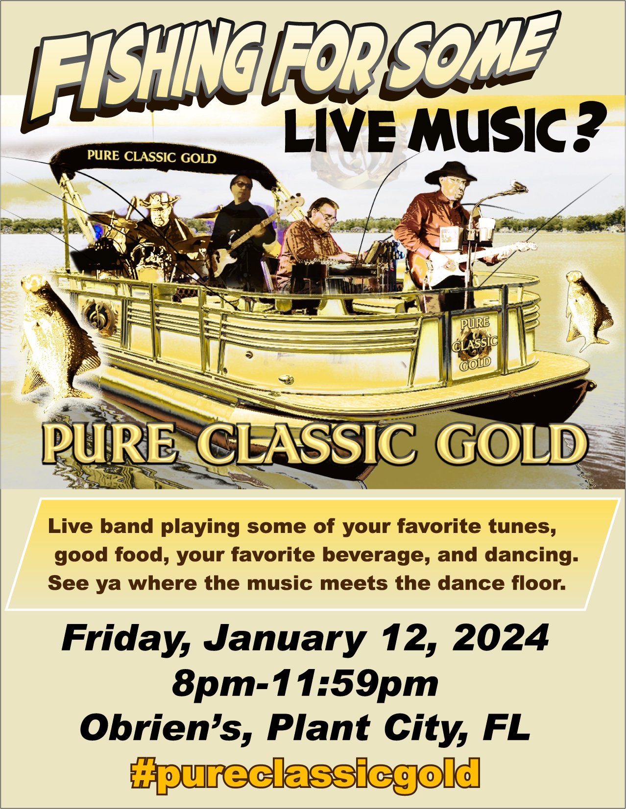 Pure Classic Gold past show flyer