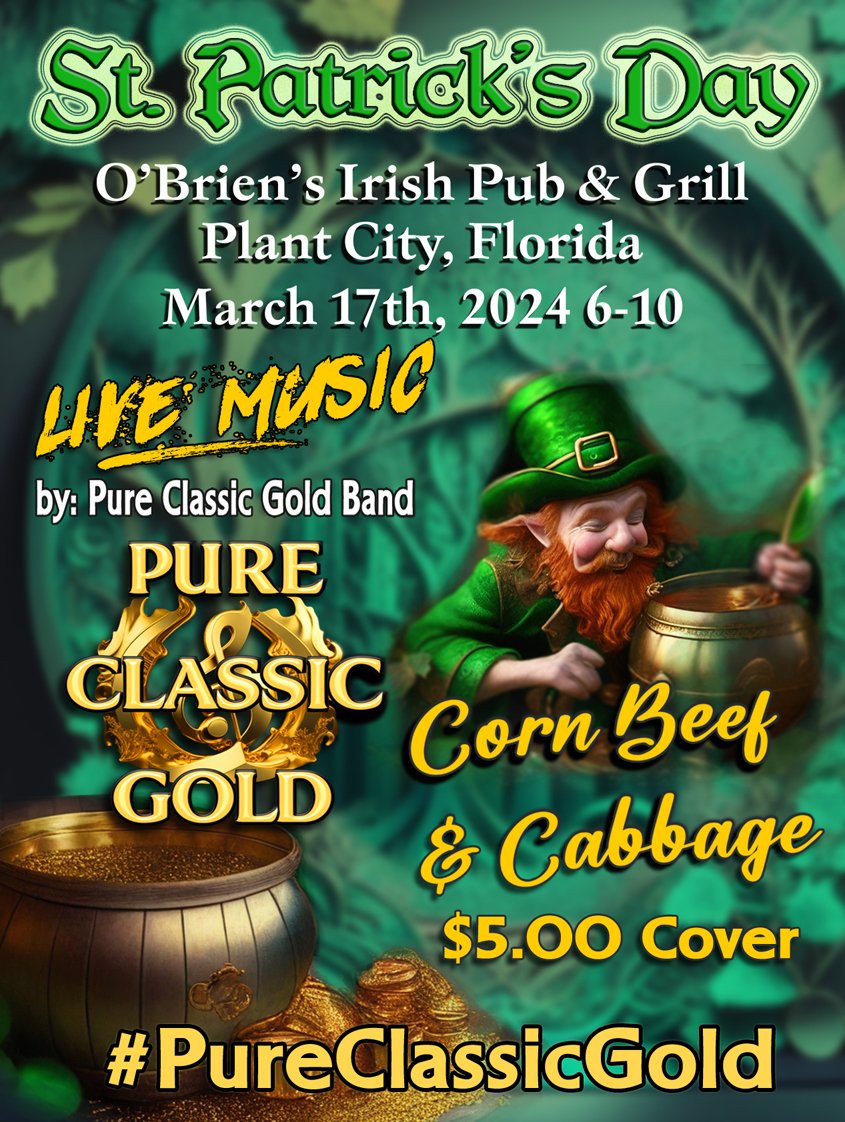 Pure Classic Gold St Patrick's Day 2024