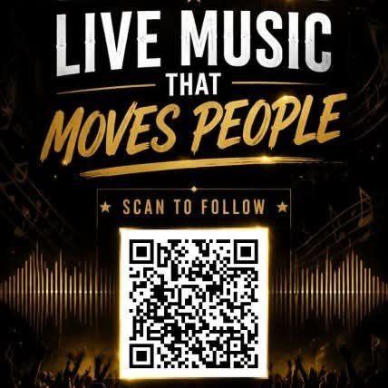 Pure Classic Gold live music band Facebook QR code – scan to follow the band